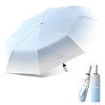 Buy umbrella online Venzina blue UPF50+ foldable sun protection