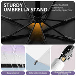 High quality sun umbrella with reinforced ribs and UPF 50+ fabric