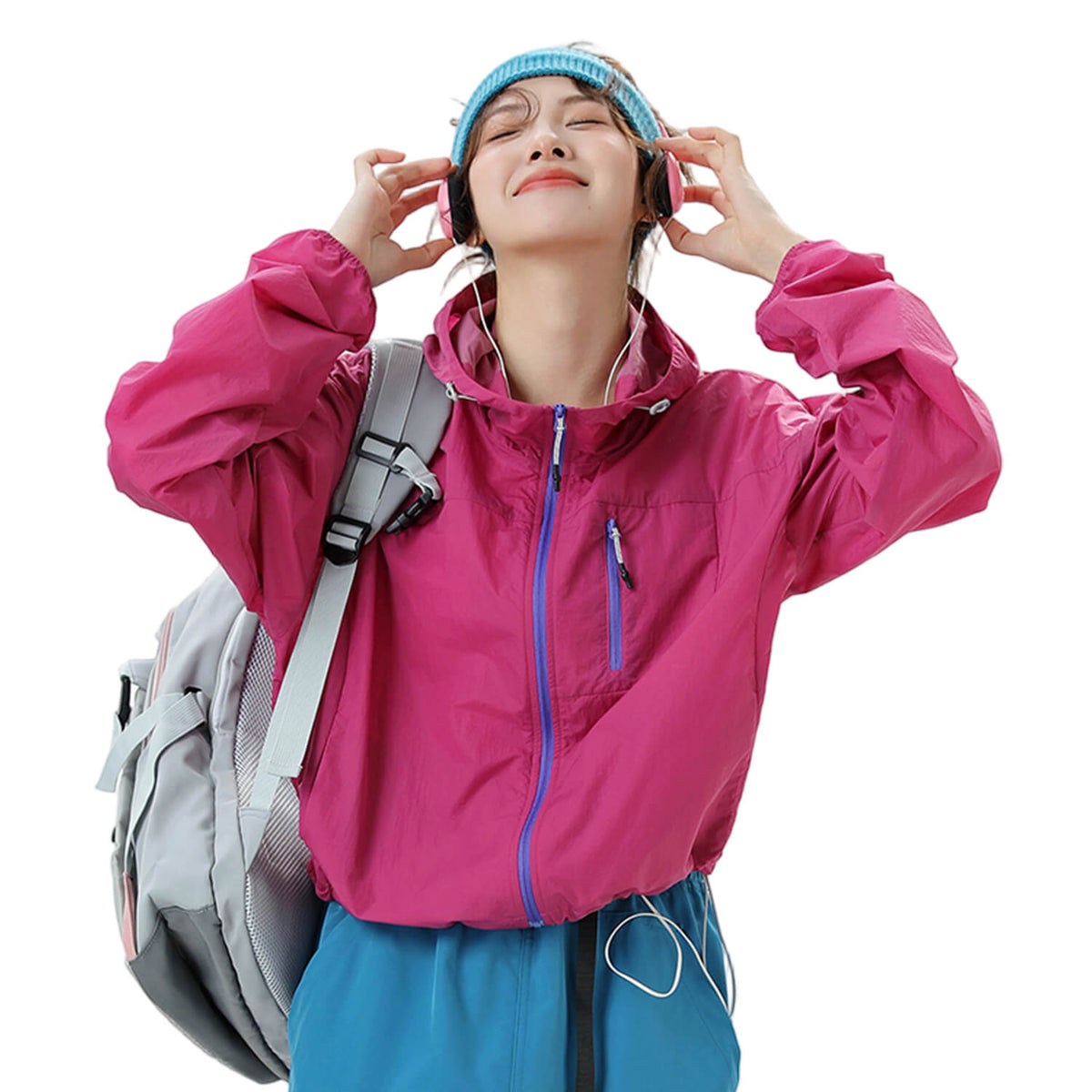 MODA-Lightweight Water-Repellent Sun Jacket UPF50+