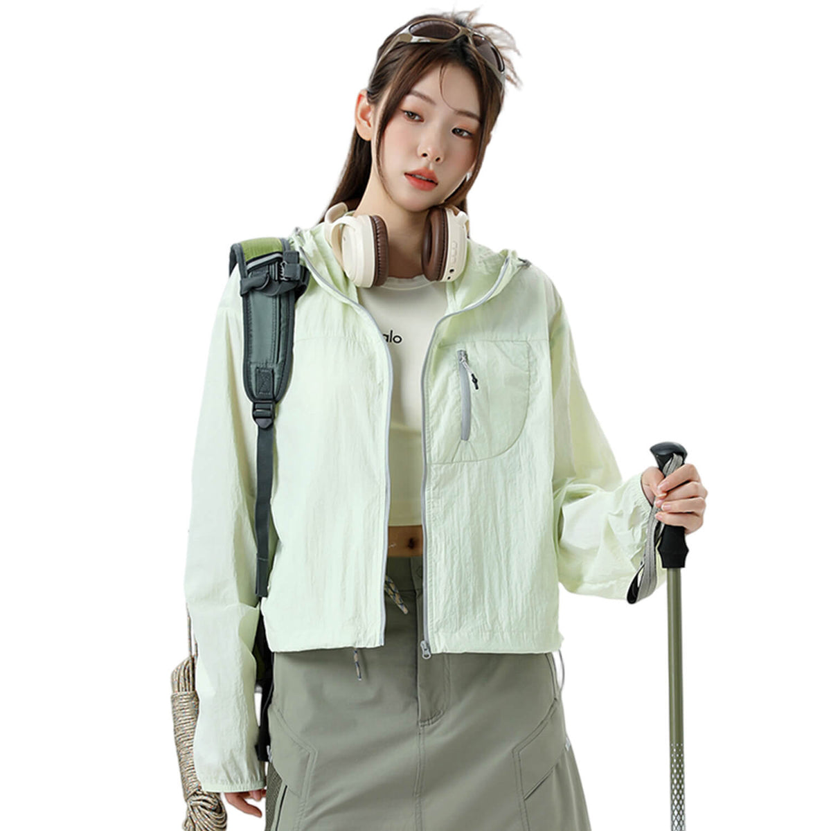 MODA-Lightweight Water-Repellent Sun Jacket UPF50+