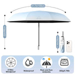 Venzina blue umbrella with UPF50+ sun and rain protection