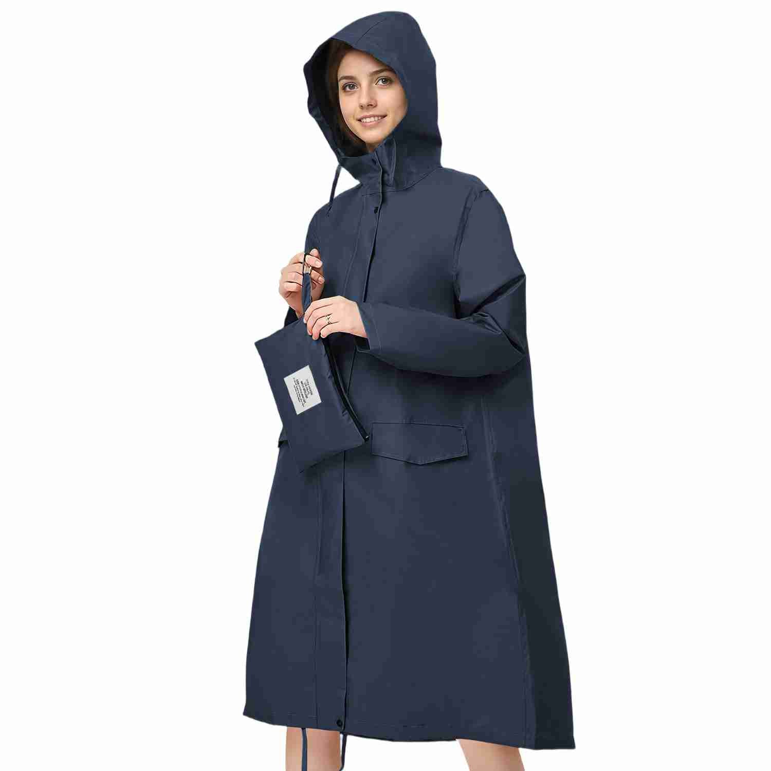 Lightweight Waterproof Women’s Raincoat with Storage Bag