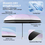 Venzina womens umbrella with UPF50+ sun protection and waterproof fabric