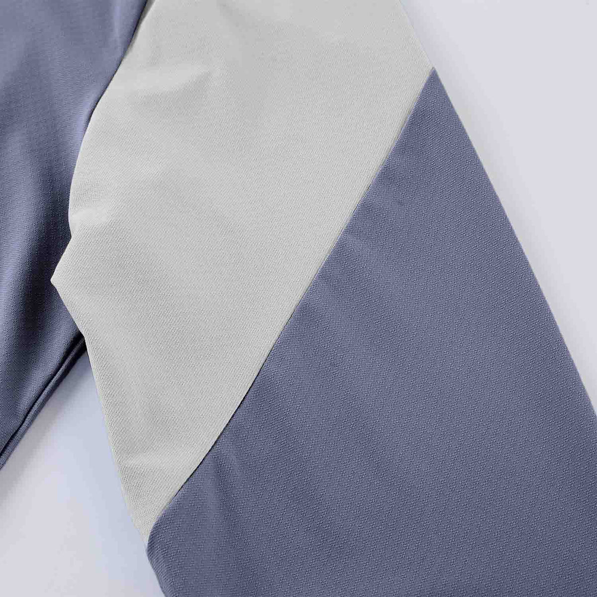 Quick Dry Colorblock Sports T Shirt for Men Crew Neck Full Sleeves