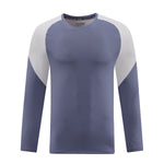 Quick Dry Colorblock Sports T Shirt for Men Crew Neck Full Sleeves