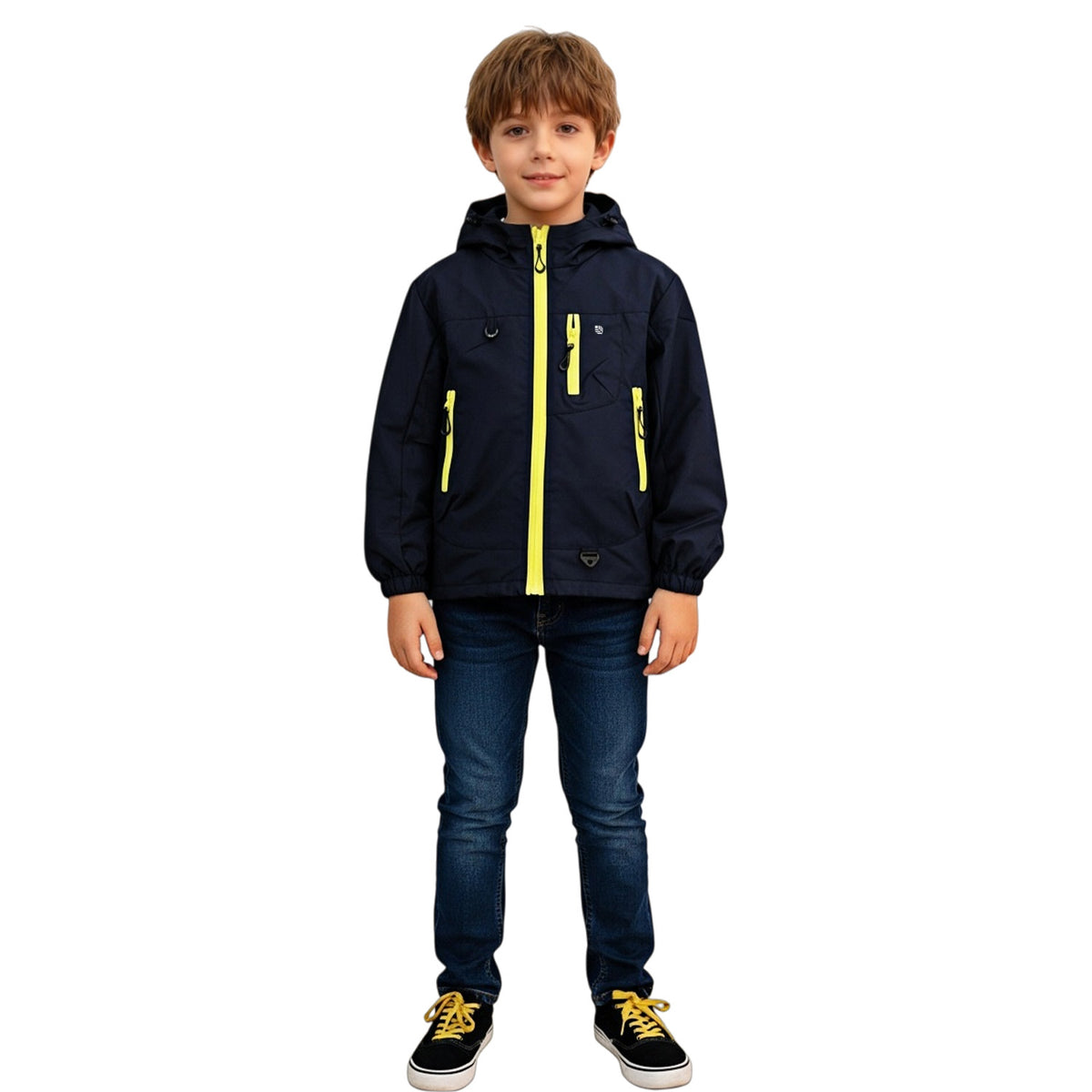 Venzina® Kid’s Hooded Windbreaker | Lightweight Waterproof Outdoor Jacket