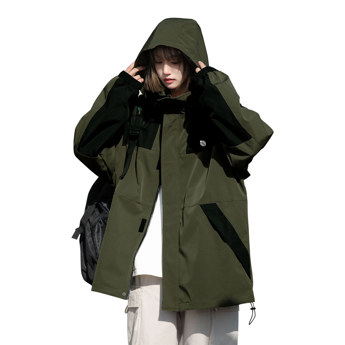 MODA-Venzina Windcheater Color-Block Hiking Jacket for women