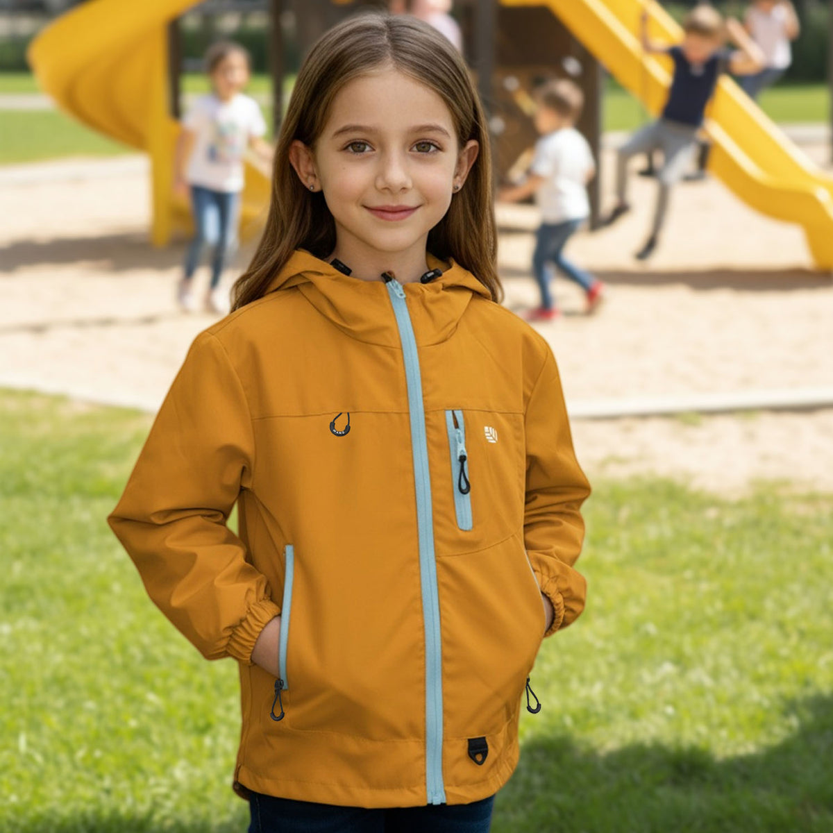 Venzina® Kid’s Hooded Windbreaker | Lightweight Waterproof Outdoor Jacket
