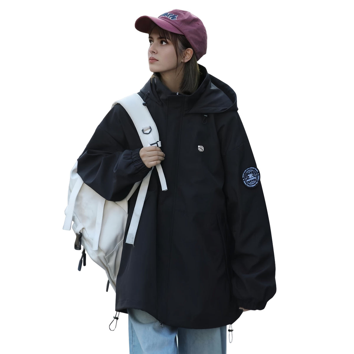MODA-Venzina Windcheater Color-Block Hiking Jacket for women