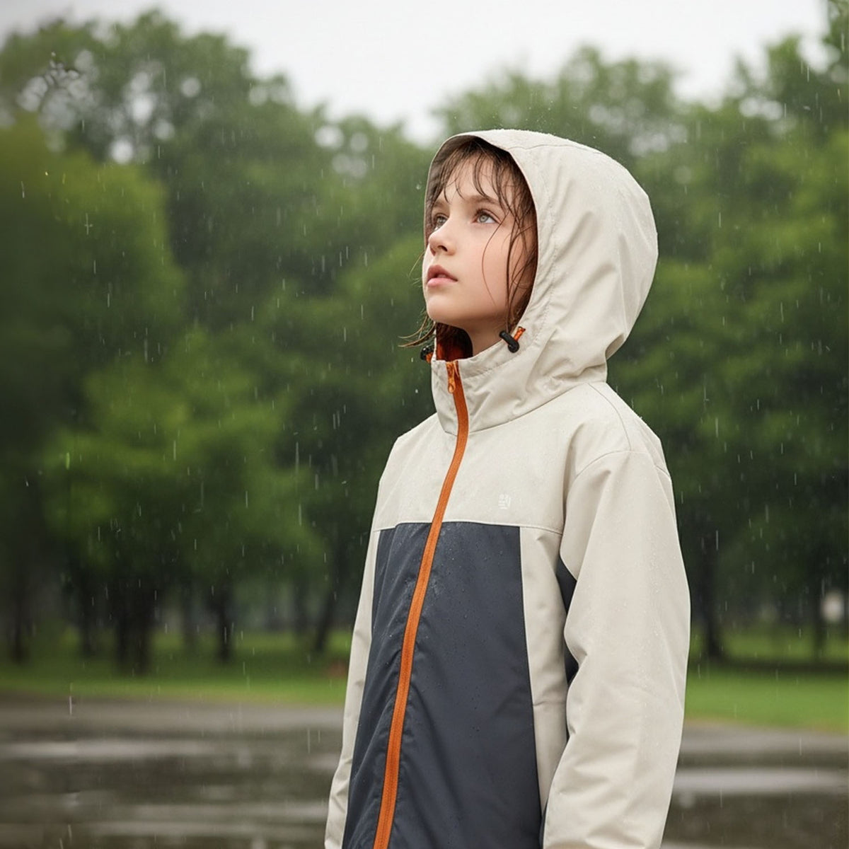 Venzina® Children's Windbreaker Lightweight Hooded Jacket Windproof Zipper Outerwear Coat