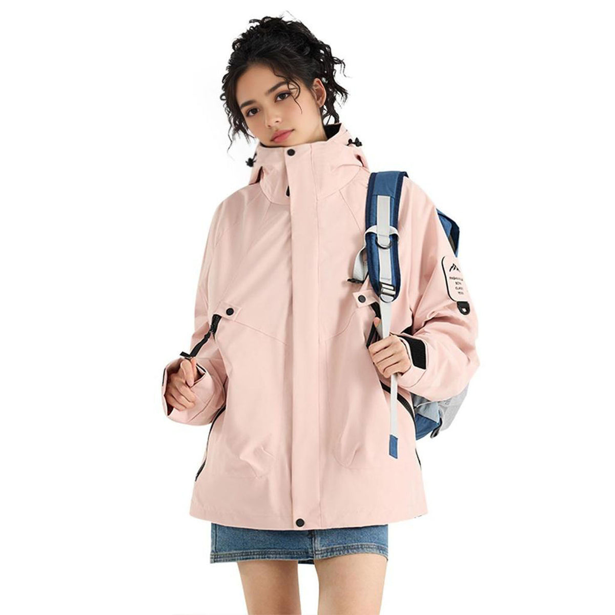 AURA-3-in-1 Women's Waterproof Windbreaker Rain Jacket with Hood