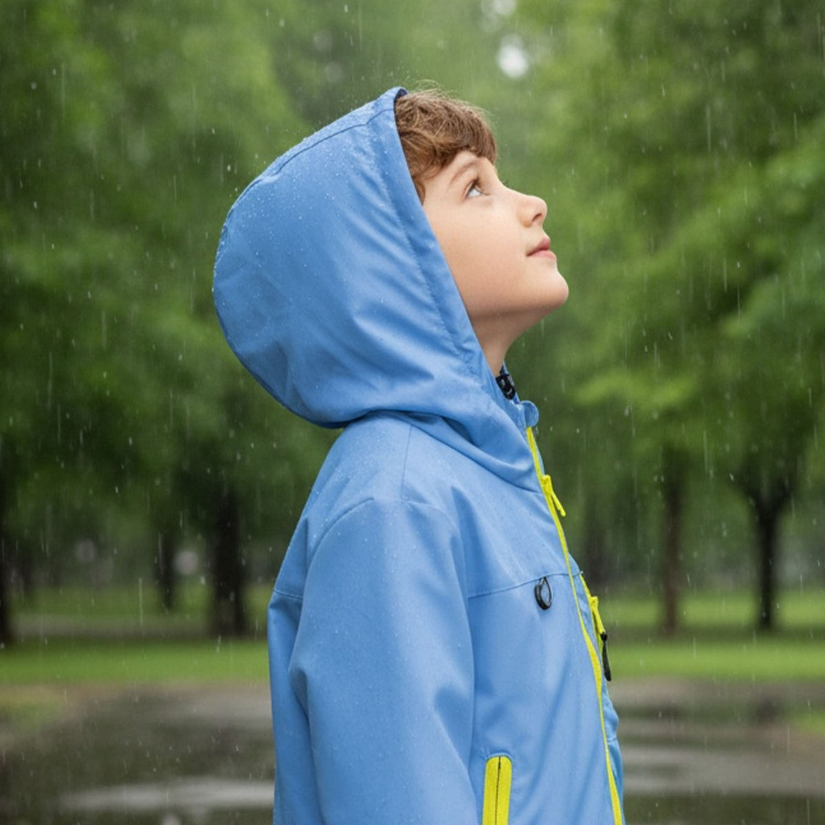 Venzina® Kid’s Hooded Windbreaker | Lightweight Waterproof Outdoor Jacket