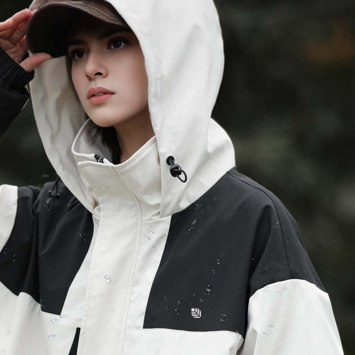 MODA-Venzina Windcheater Color-Block Hiking Jacket for women
