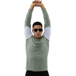 Quick Dry Colorblock Sports T Shirt for Men Crew Neck Full Sleeves
