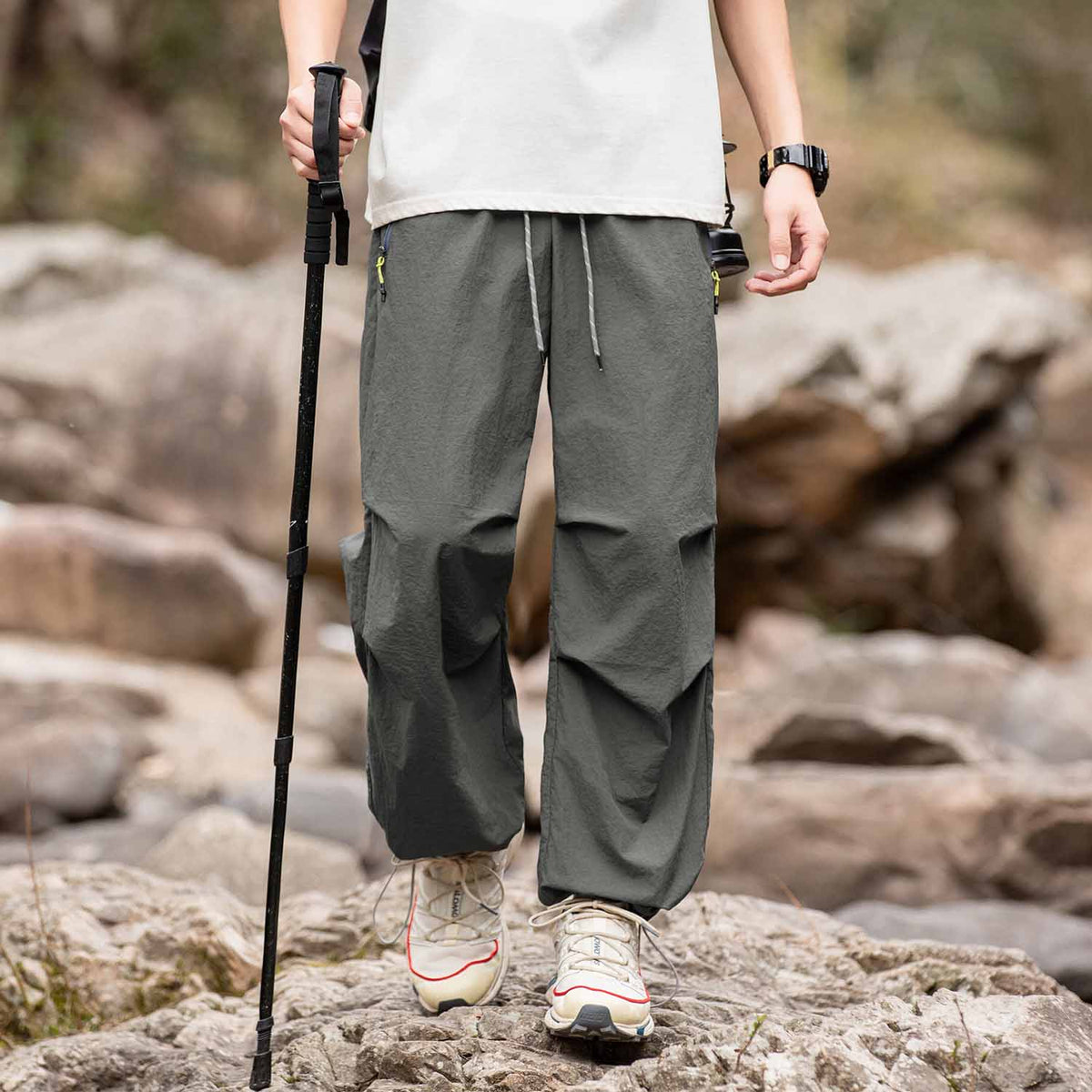 Hiking Pants Men – Outdoor Waterproof, Baggy Parachute