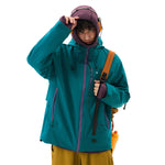 VERA-Venzina Mens Color Block Windcheater Jacket for Bikers Waterproof Single Layer Mens Waterproof Jacket with Hood