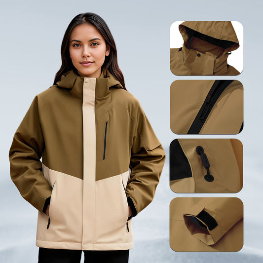 VERA-Venzina Women’s Waterproof Windcheater Jacket with Hood for Outdoor Sports