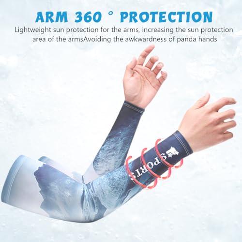 Men's Sun Protection Arm Sleeves&Neck Gaiter Face Mask