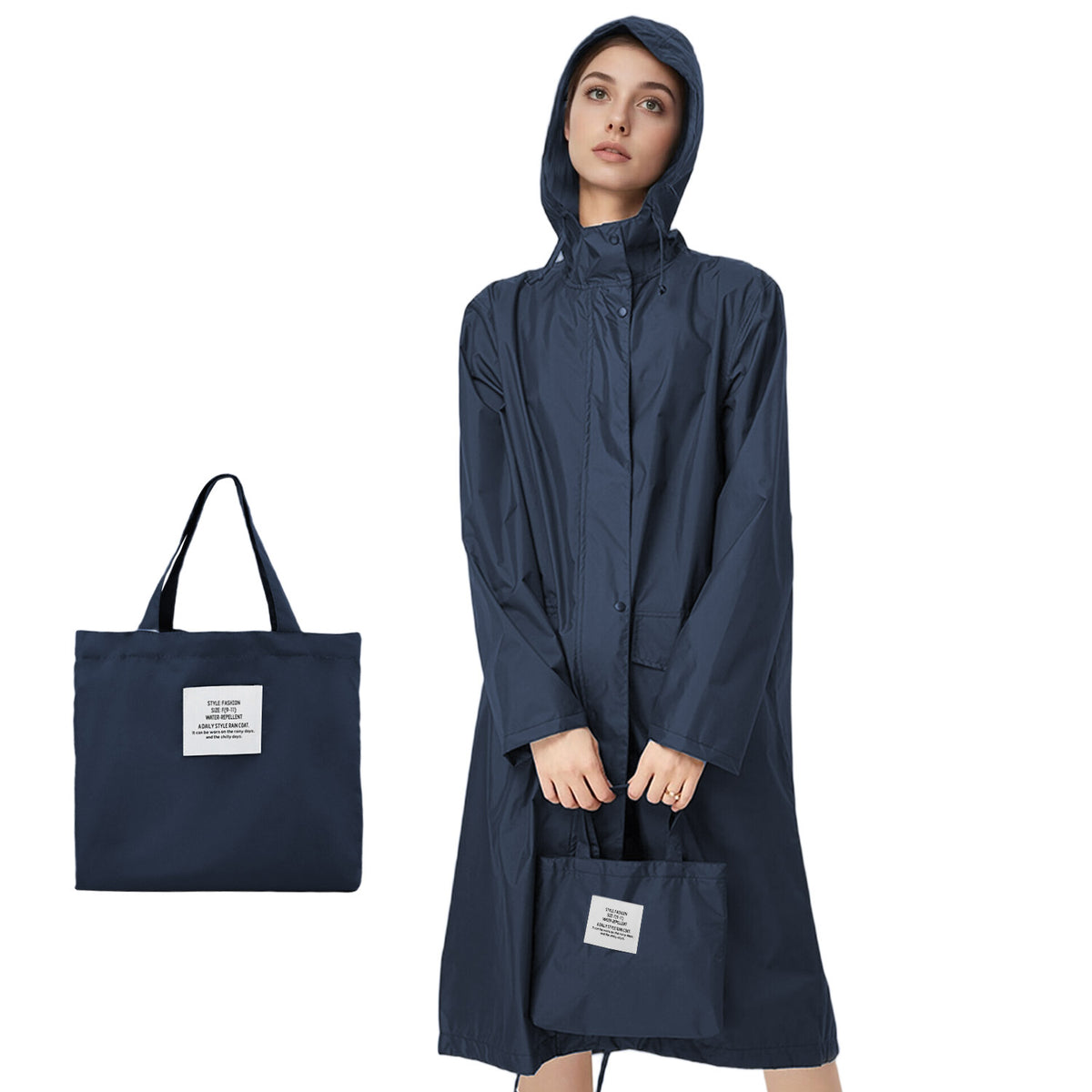 Women's Raincoat – Lightweight Waterproof Coat with Storage Bag
