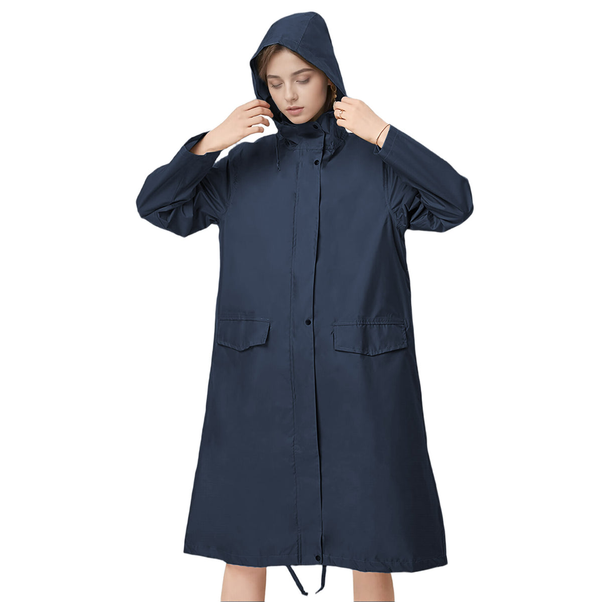 Women's Raincoat – Lightweight Waterproof Coat with Storage Bag