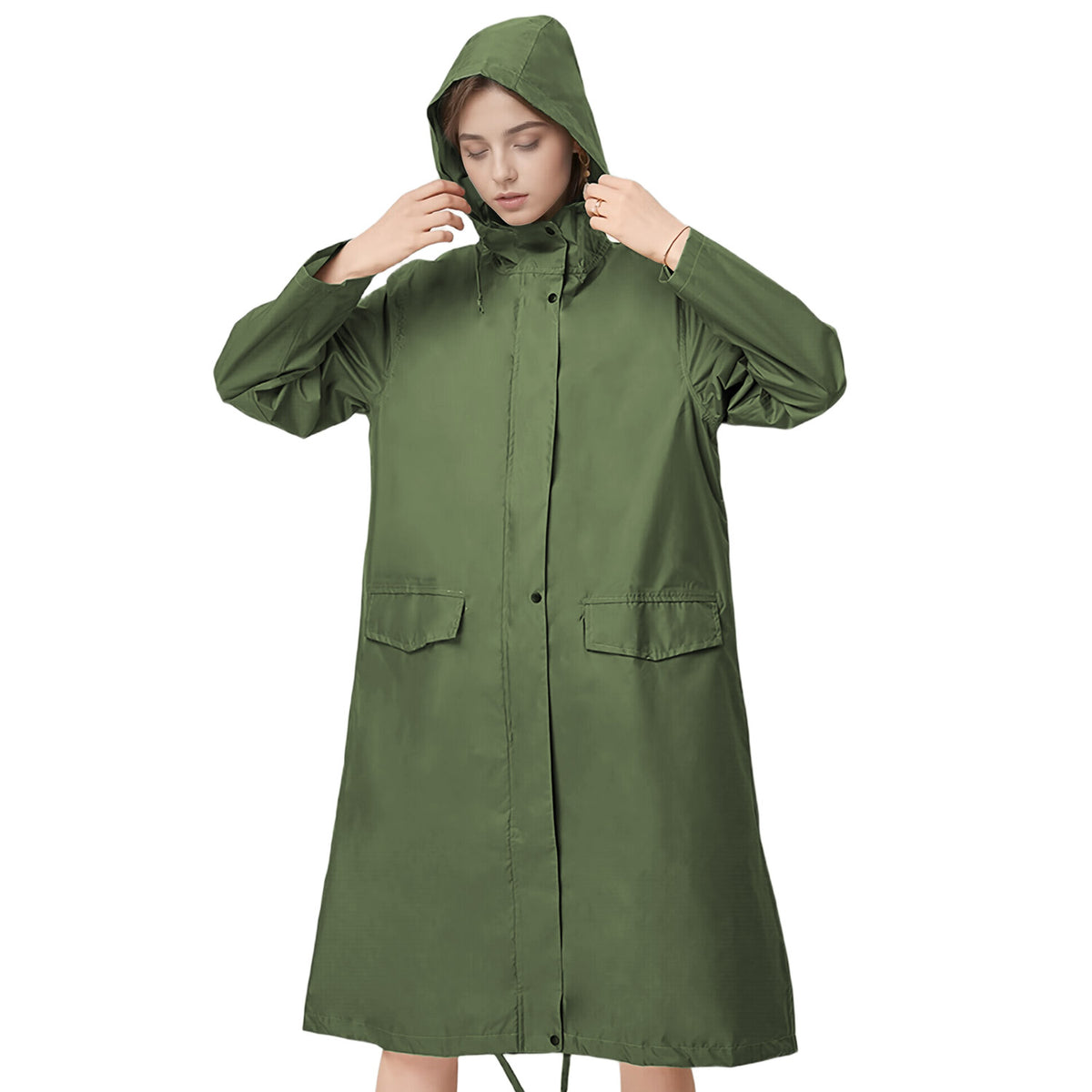 Women's Raincoat – Lightweight Waterproof Coat with Storage Bag