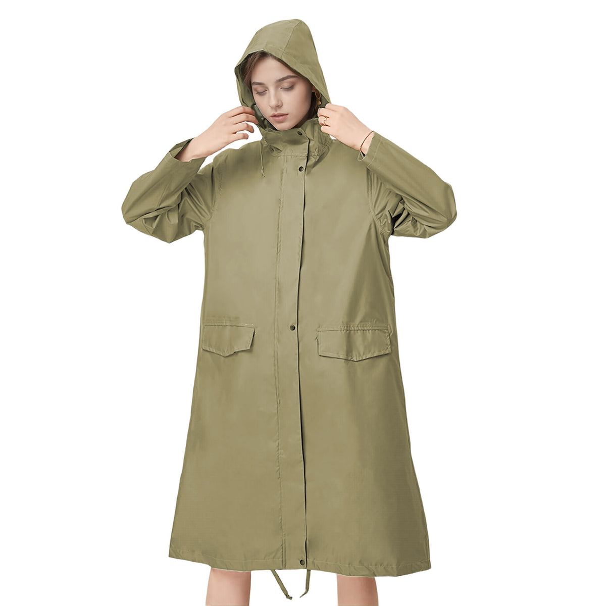 Women's Raincoat – Lightweight Waterproof Coat with Storage Bag
