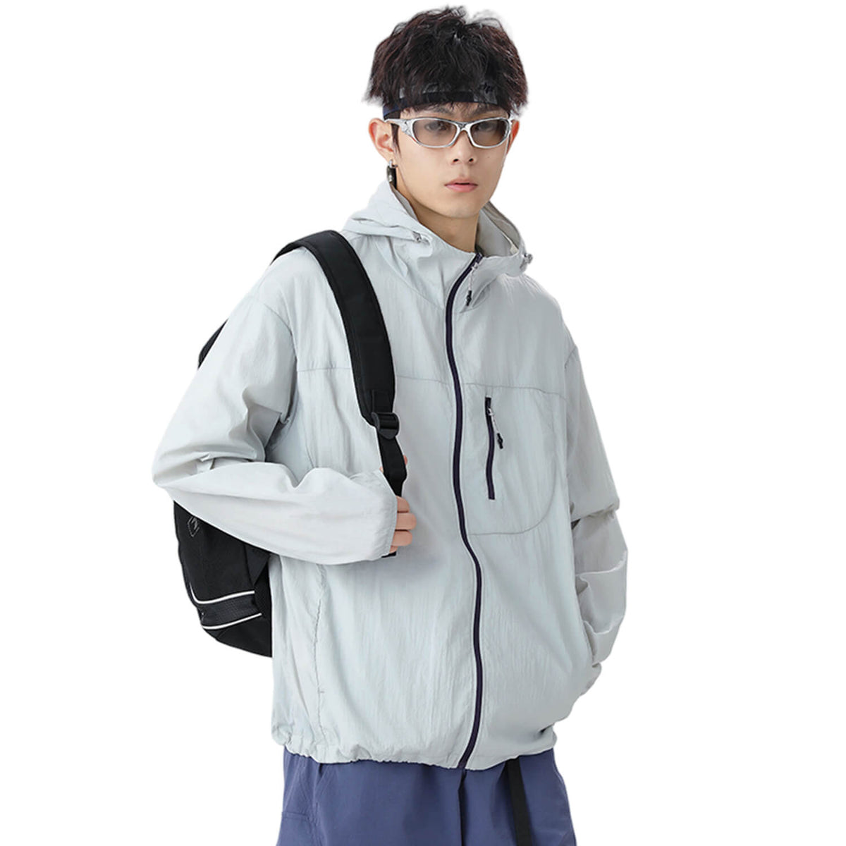 MODA-Lightweight UPF50+ Water-Repellent Sun Jacket for Men