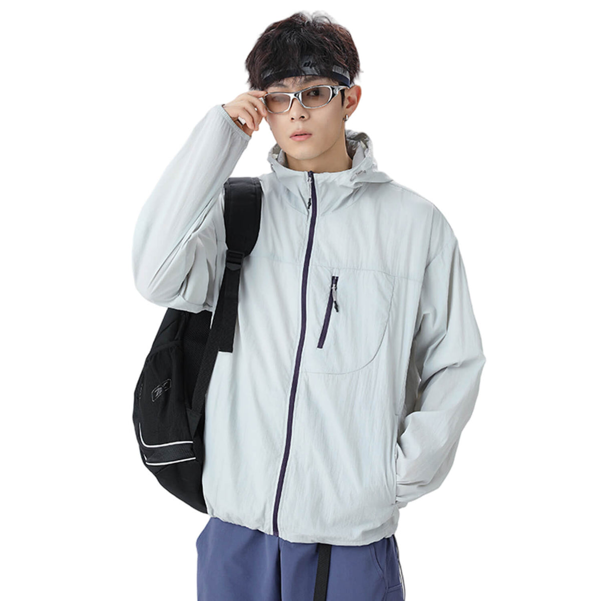 MODA-Lightweight UPF50+ Water-Repellent Sun Jacket for Men