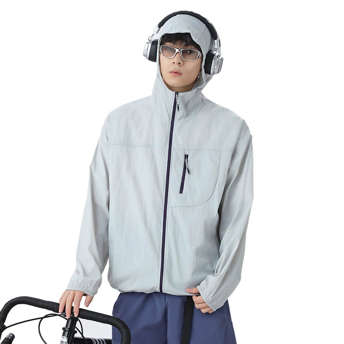 MODA-Lightweight UPF50+ Water-Repellent Sun Jacket for Men