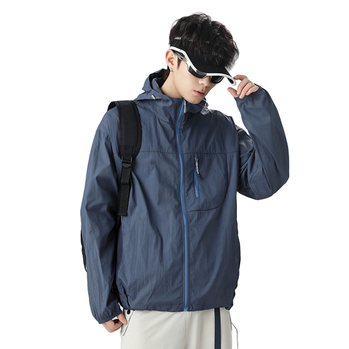 MODA-Lightweight UPF50+ Water-Repellent Sun Jacket for Men