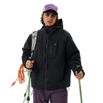 Men’s hooded windcheater jacket in black