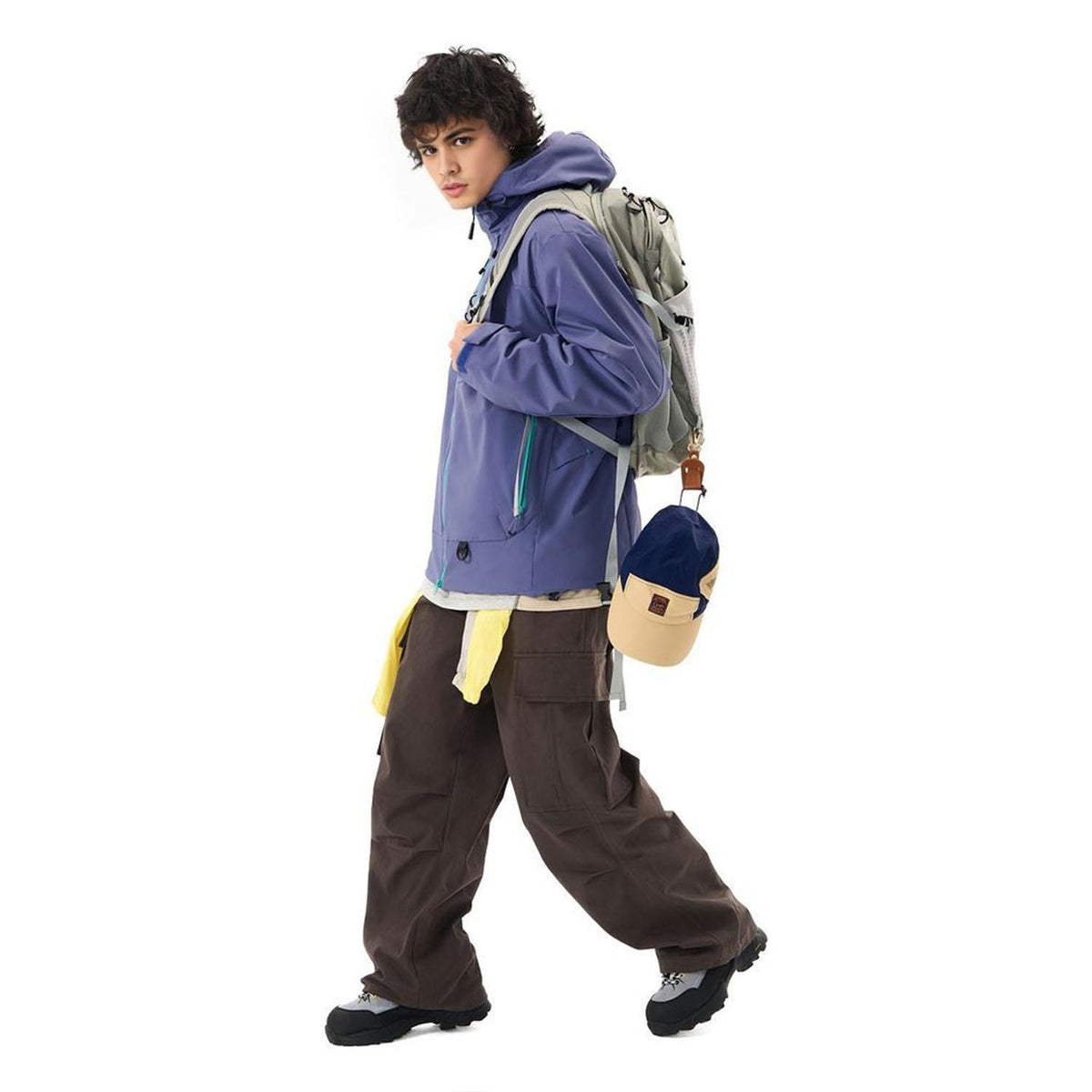 Men wearing a lightweight windcheater jacket for outdoor hiking